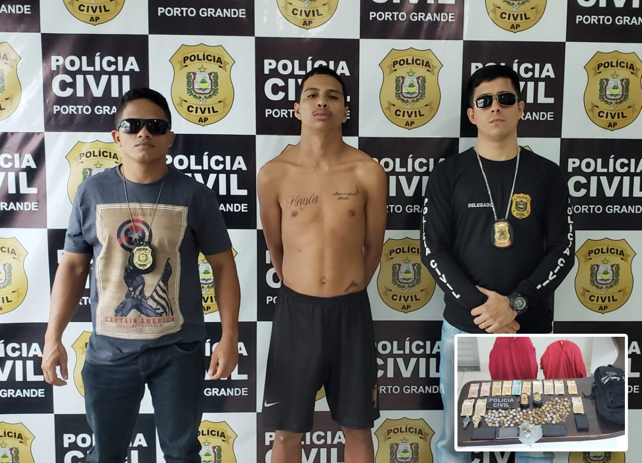 HOMEM QUE COMETEU ASSALTO EM PORTO GRANDE É PRESO EM FLAGRANTE PELA POLÍCIA CIVIL